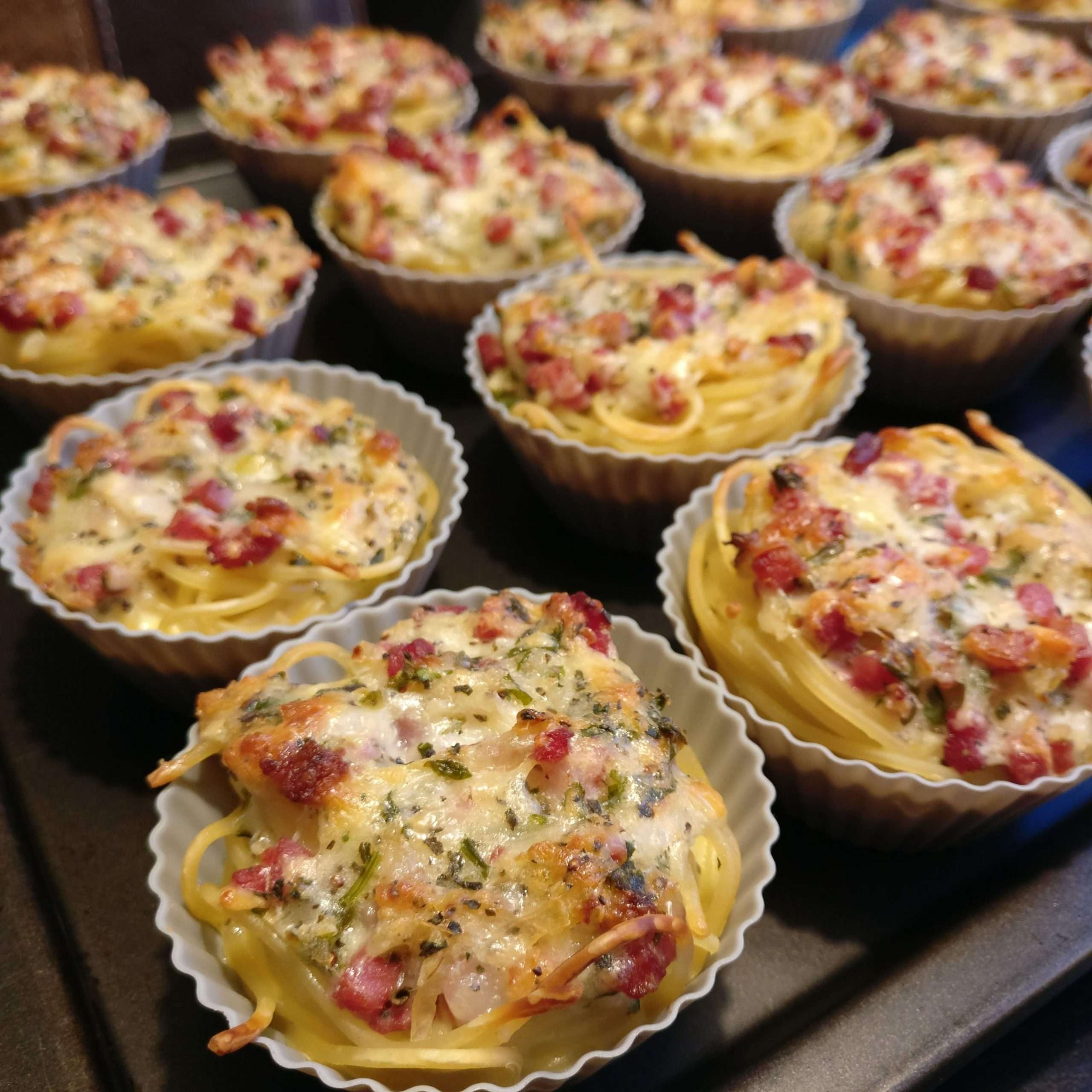 Spaghetti Carbonara Muffins Herdgefl Ster