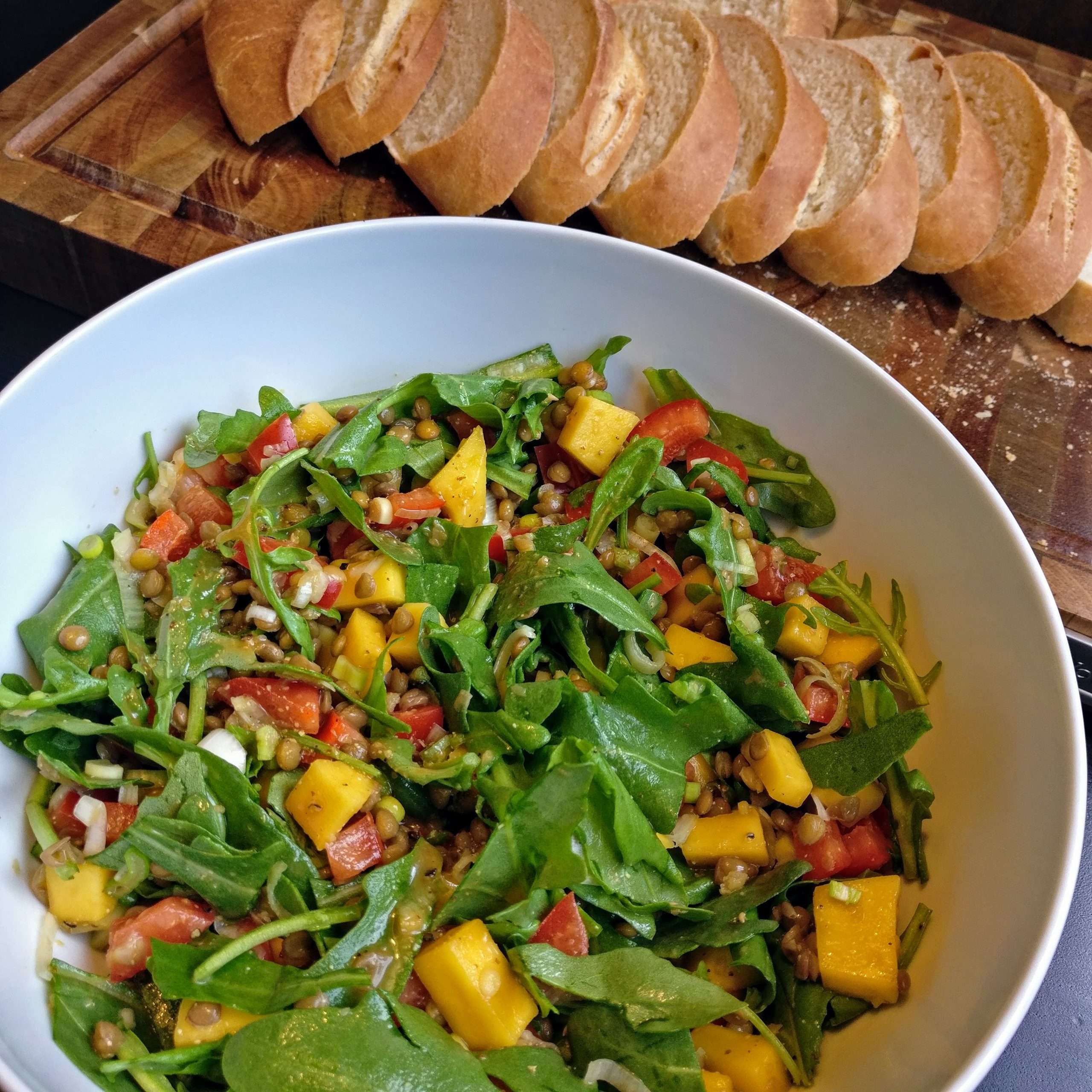 Linsensalat Mit Mango Und Rucola Herdgefl Ster